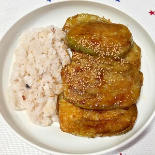 茄子の照り焼き丼